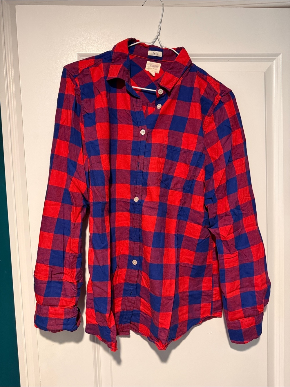 J. Crew Red and Blue Buffalo Plaid Button-Down Shirt